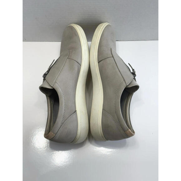 Ecco Soft 7 Shoes Women's US 9/EU40 Gray Leather Zip Up Low Top Comfort Sneakers - Picture 7 of 13